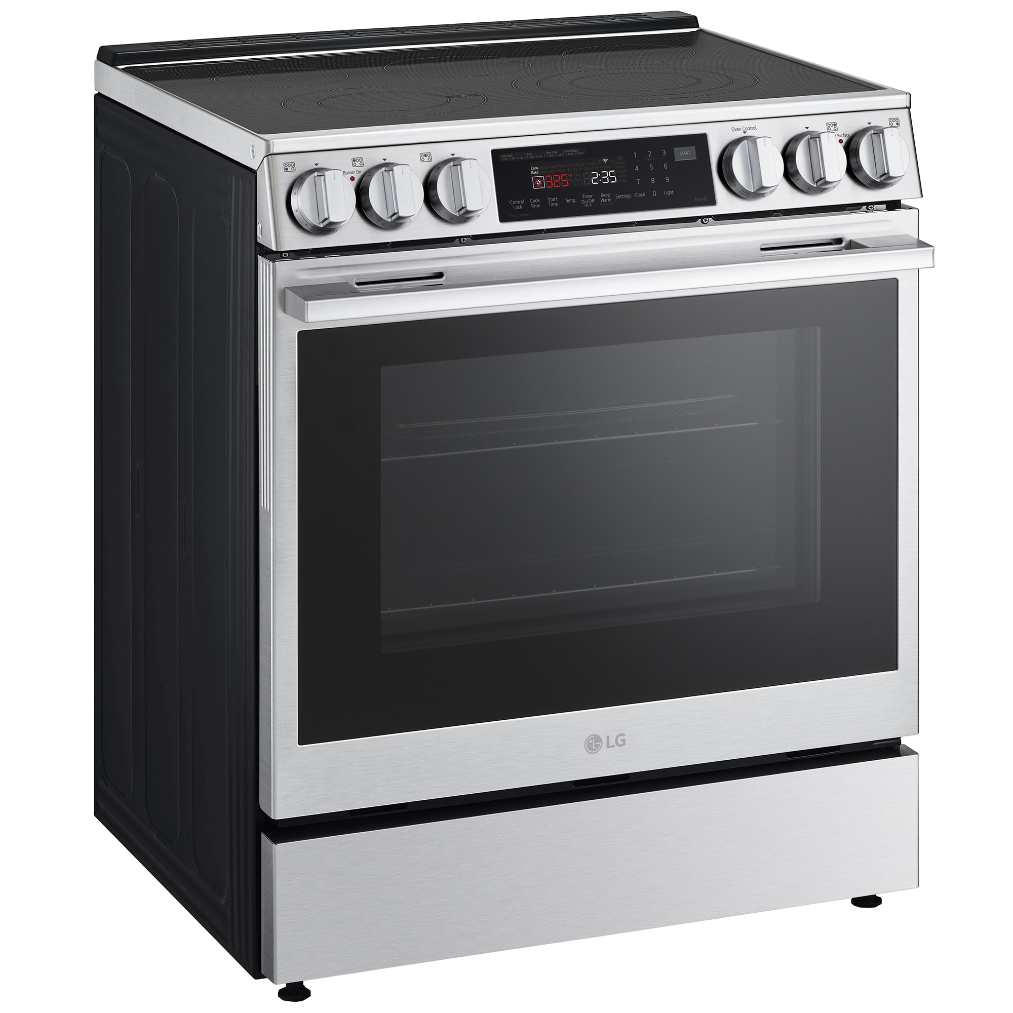 LG 30 in. 6.3 cu. ft. Smart Air-Fry True European Convection Electric Range with Radiant Burners PrintProof Stainless Steel, , hires