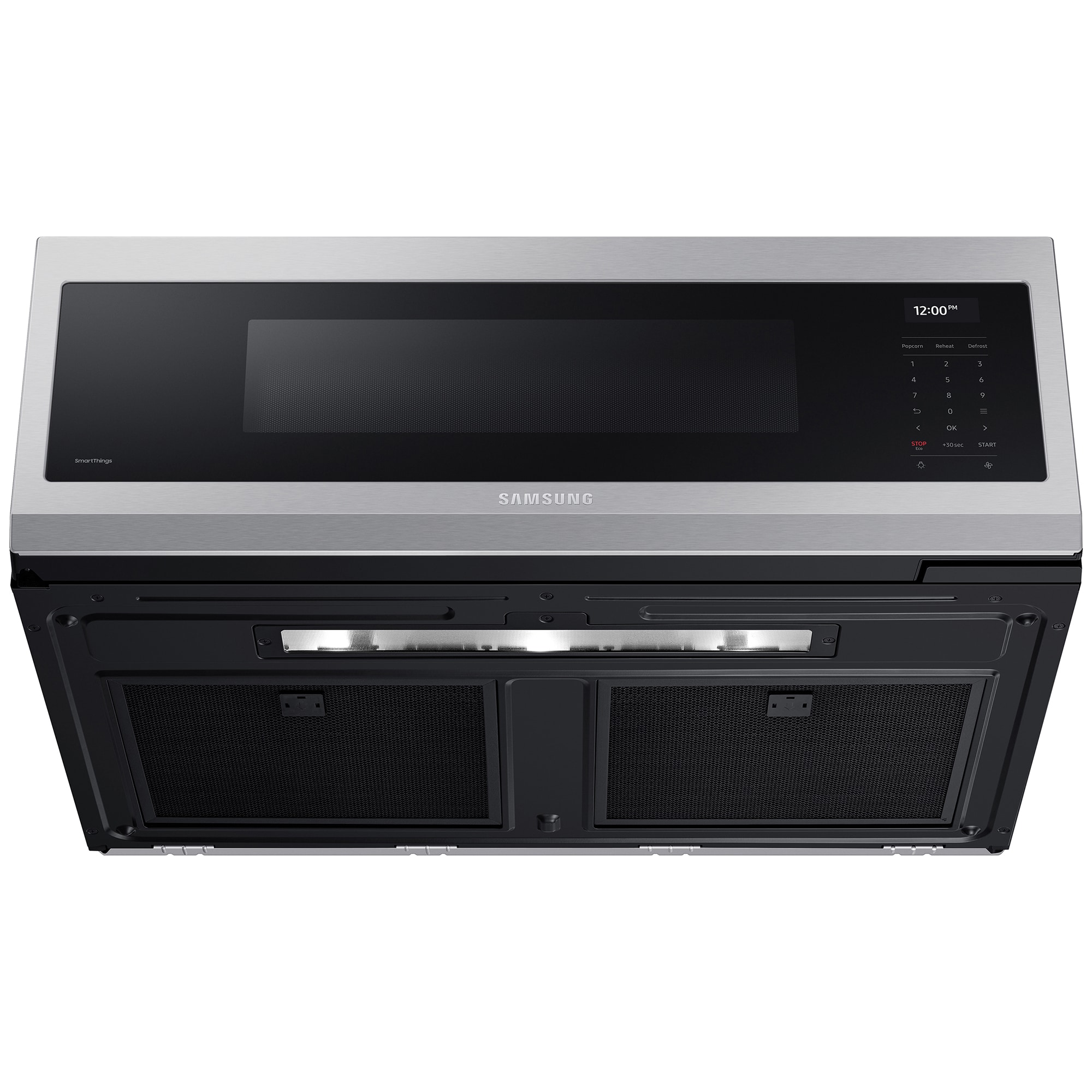 Samsung 30 in. 1.1 cu. ft. 1100W Low Profile Smart Over-the-Range Microwave with 550 CFM & Sensor Cooking - Stainless Steel, Stainless Steel, hires