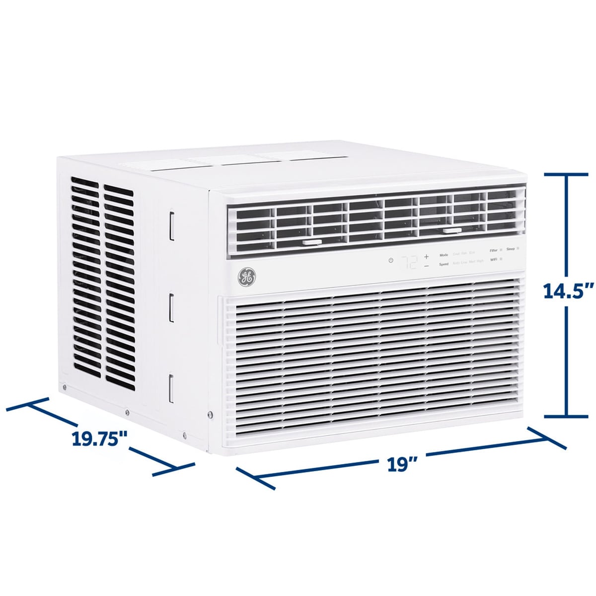 GE 10,000 BTU 115V Smart Window Air Conditioner with 3 Fan Speeds, Sleep Mode & Remote Control - White, , hires