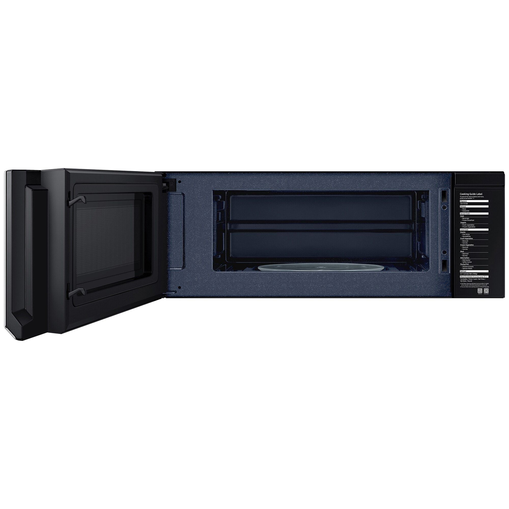 Samsung 30 in. 1.1 cu. ft. 1100W Low Profile Smart Over-the-Range Microwave with 550 CFM & Sensor Cooking - Stainless Steel, Stainless Steel, hires