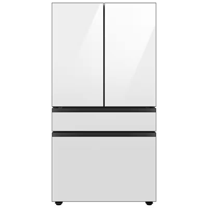 Samsung Bespoke 36 in. 28.8 cu. ft. Smart 4-Door French Door Refrigerator with Internal Water Dispenser - White Glass, White Glass, hires