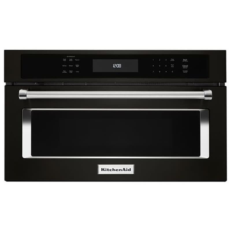 KitchenAid 27 in. 1.4 cu. ft. 900W Built-In Microwave with Convection & Sensor Cooking - Black Stainless Steel with PrintShield Finish, Black Stainless Steel with PrintShield Finish, hires