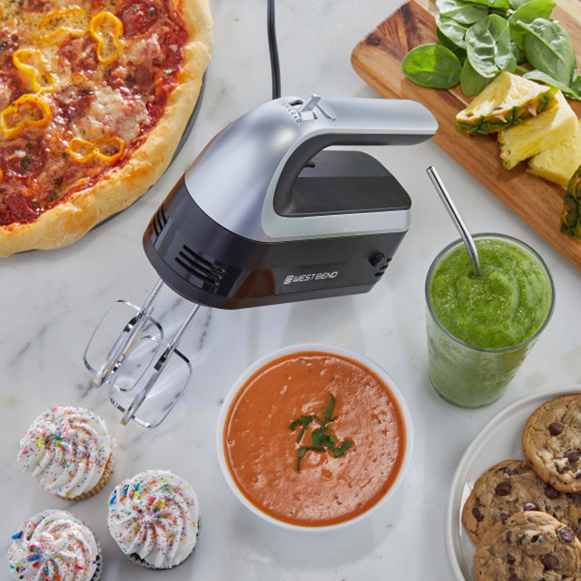 Westbend 6 Speed Hand Mixer with Storage Case - Black, , hires