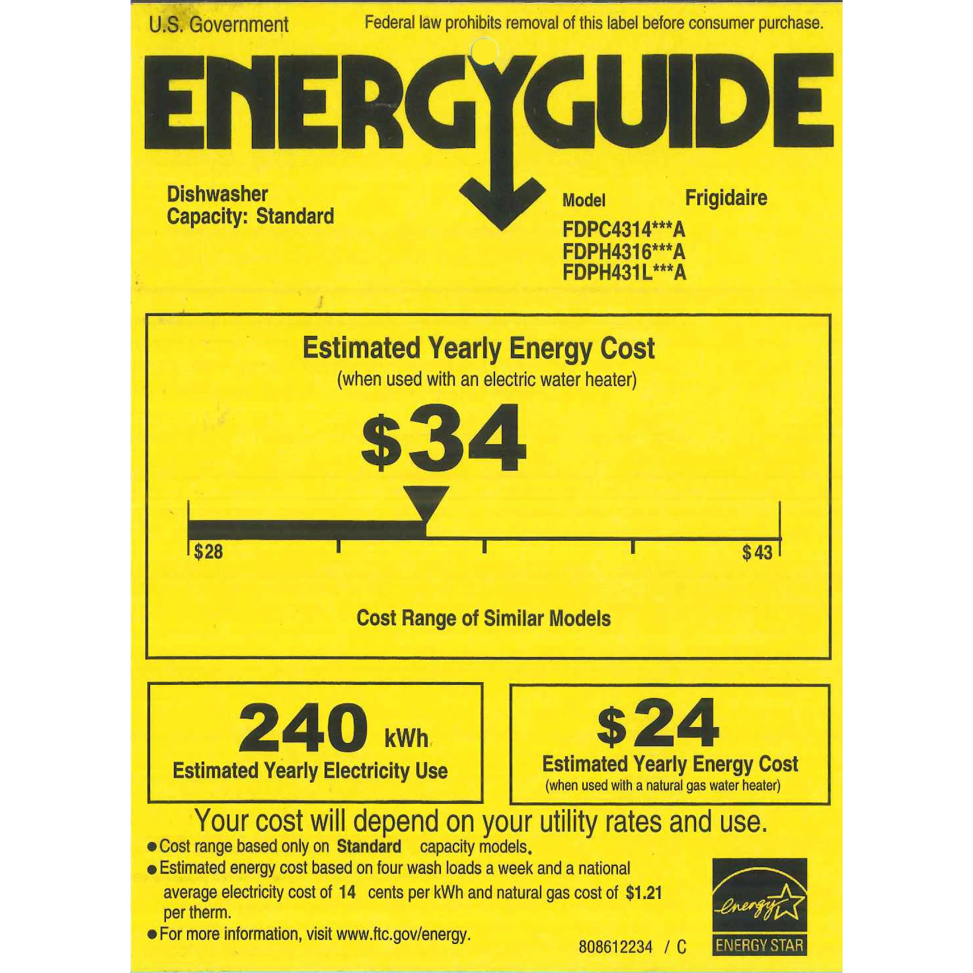 Frigidaire 24 in. Top Control Dishwasher with 52 dBa Sound Level & MaxDry - Black, Black, hires