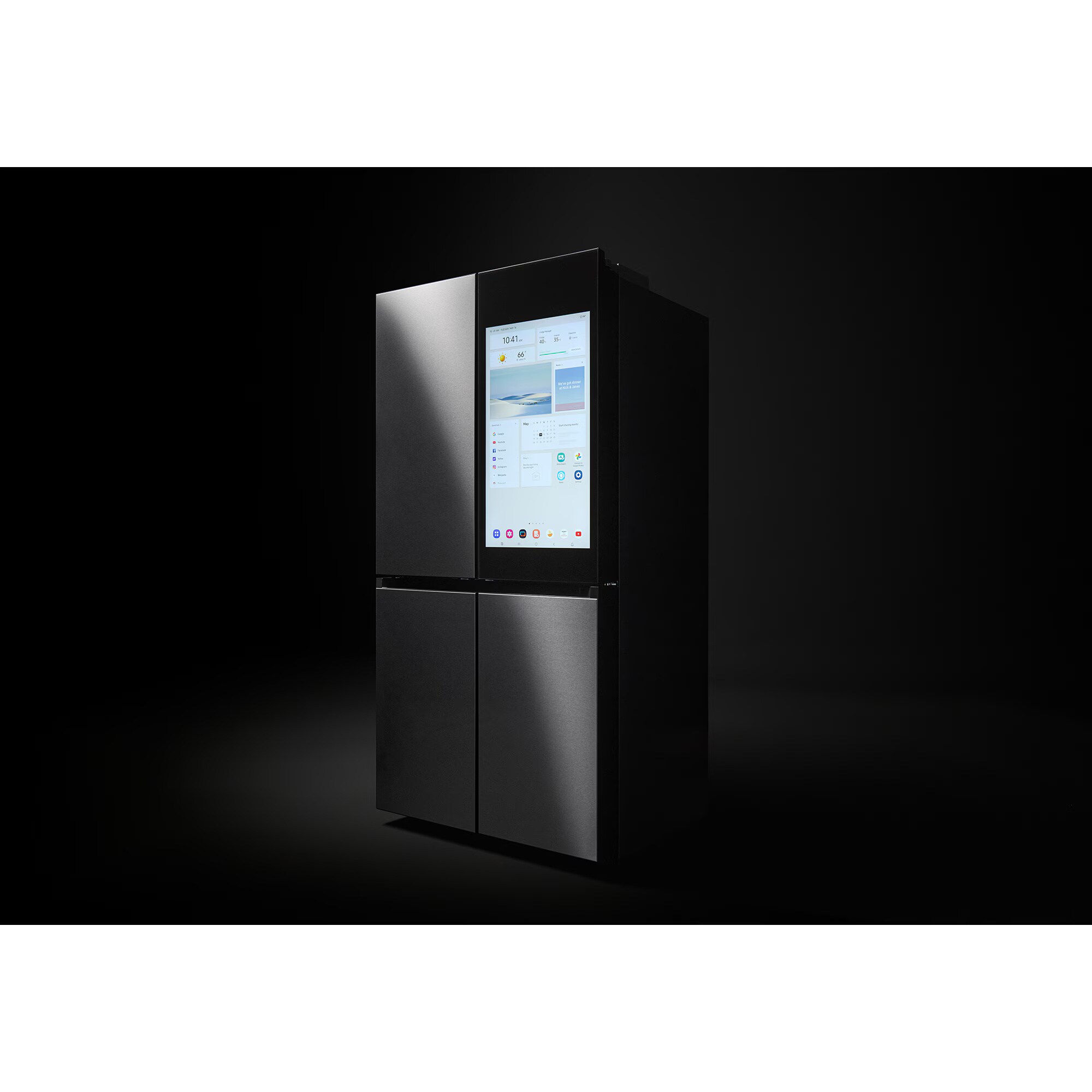 Samsung Bespoke 36 in. 22.5 cu. ft. Smart Counter Depth 4-Door French Door Refrigerator with Internal Water Dispenser - Fingerprint Resistant Stainless Steel, Fingerprint Resistant Stainless, hires