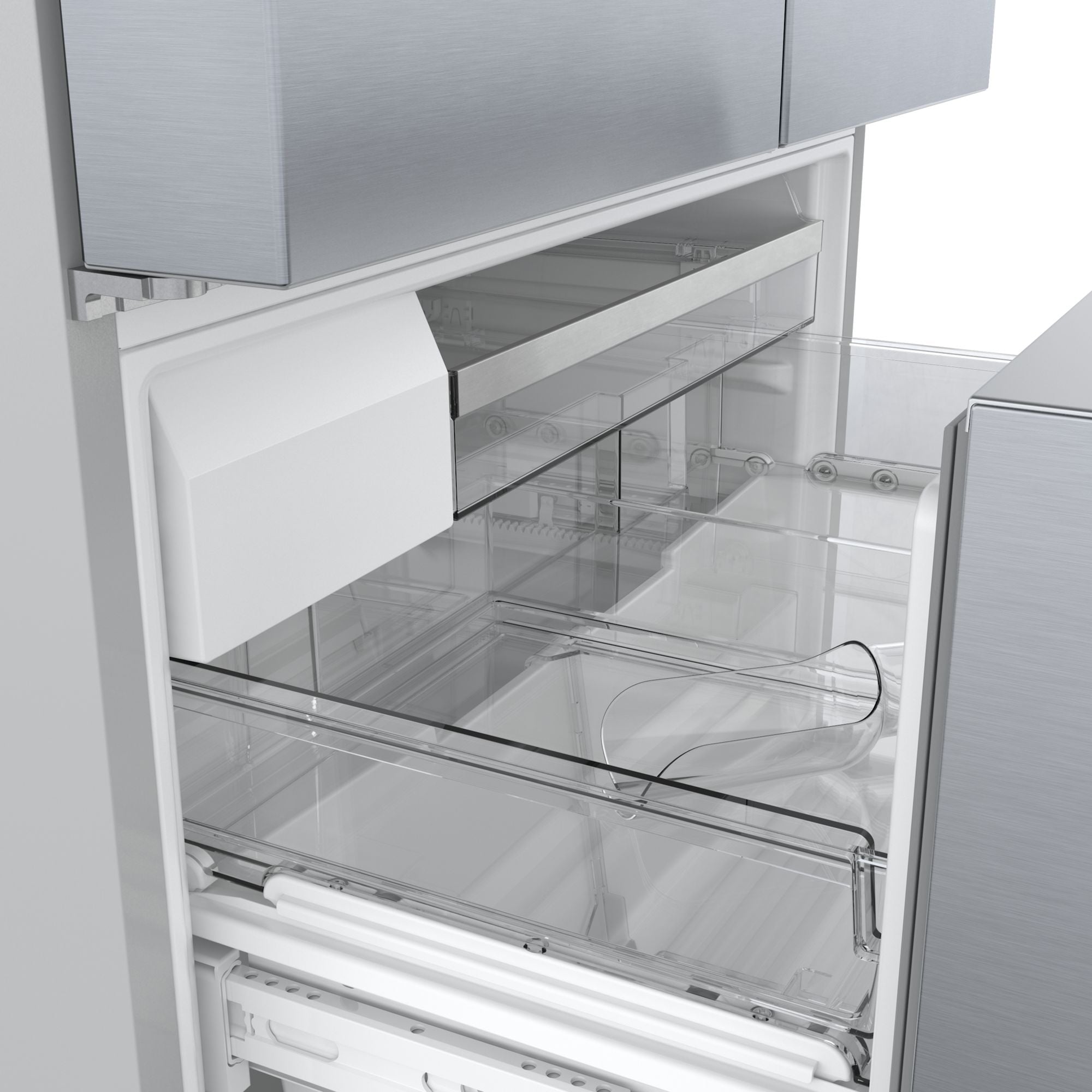 Bosch 800 Series 36 in. 20.8 cu. ft. Smart Counter Depth French Door Refrigerator with Internal Water Dispenser Anti-Finger Print Stainless Steel, Stainless Steel, hires
