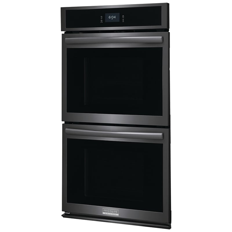 Frigidaire Gallery 27 in. 7.6 cu. ft. Top Control SteamElectric Double Wall Oven with True European Convection - Black Stainless, Black Stainless, hires