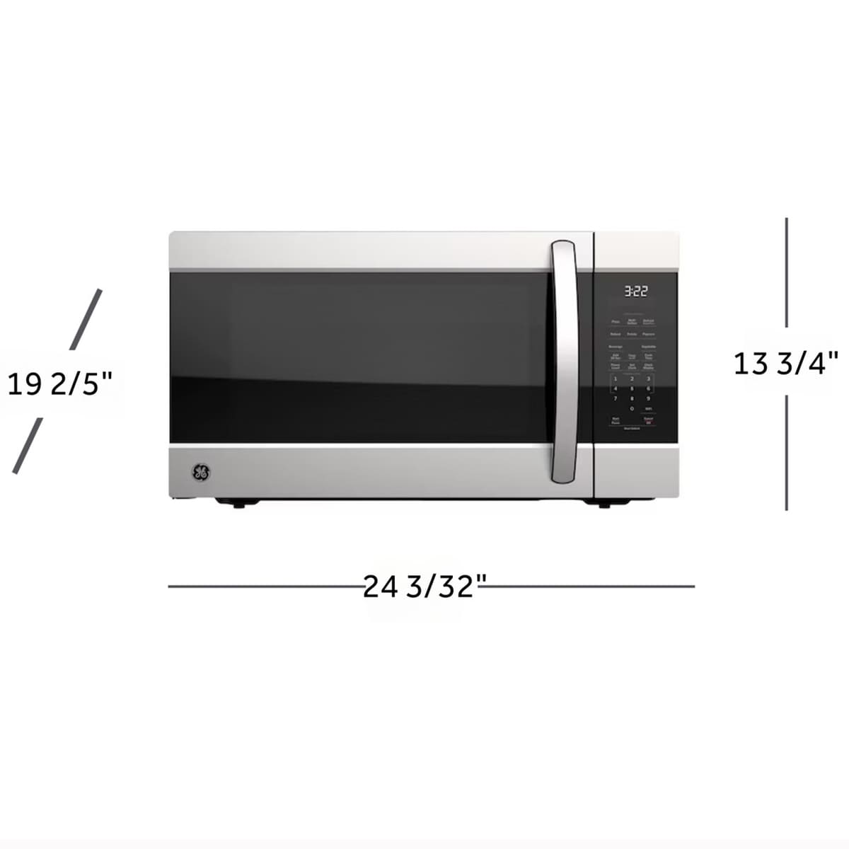 GE 24 in. 2.2 cu. ft. 1100W Smart Countertop Microwave with Sensor Cooking - Stainless Steel, , hires