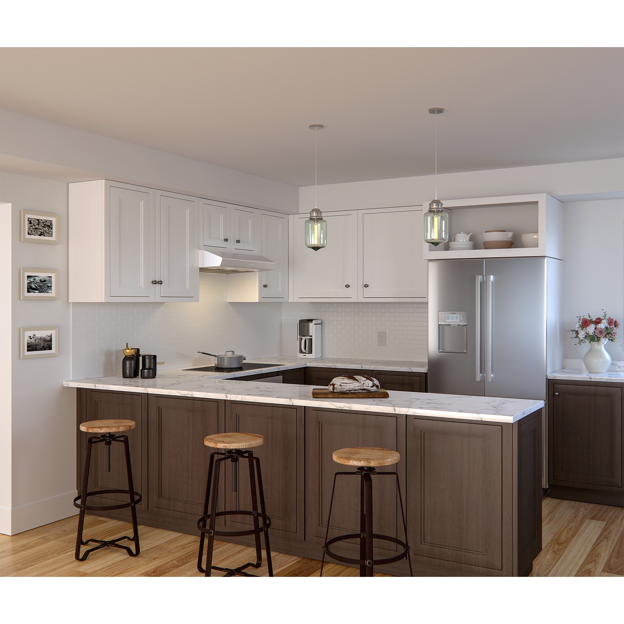 Zephyr Breeze II 30 in. Convertible Standard Style Range Hood with 400 CFM, 3 Fan Speeds & 2 LED Lights - Stainless Steel, Stainless Steel, hires