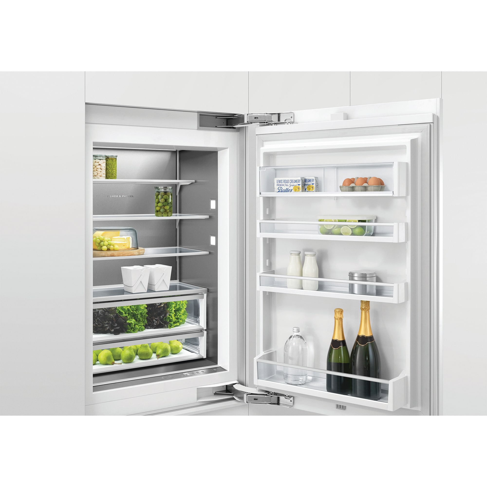 Fisher & Paykel Series-9 30 in. Built-In 15.9 cu. ft. Counter Depth Bottom Freezer Refrigerator with Internal Water Dispenser Right Hinge - Custom Panel Ready, , hires