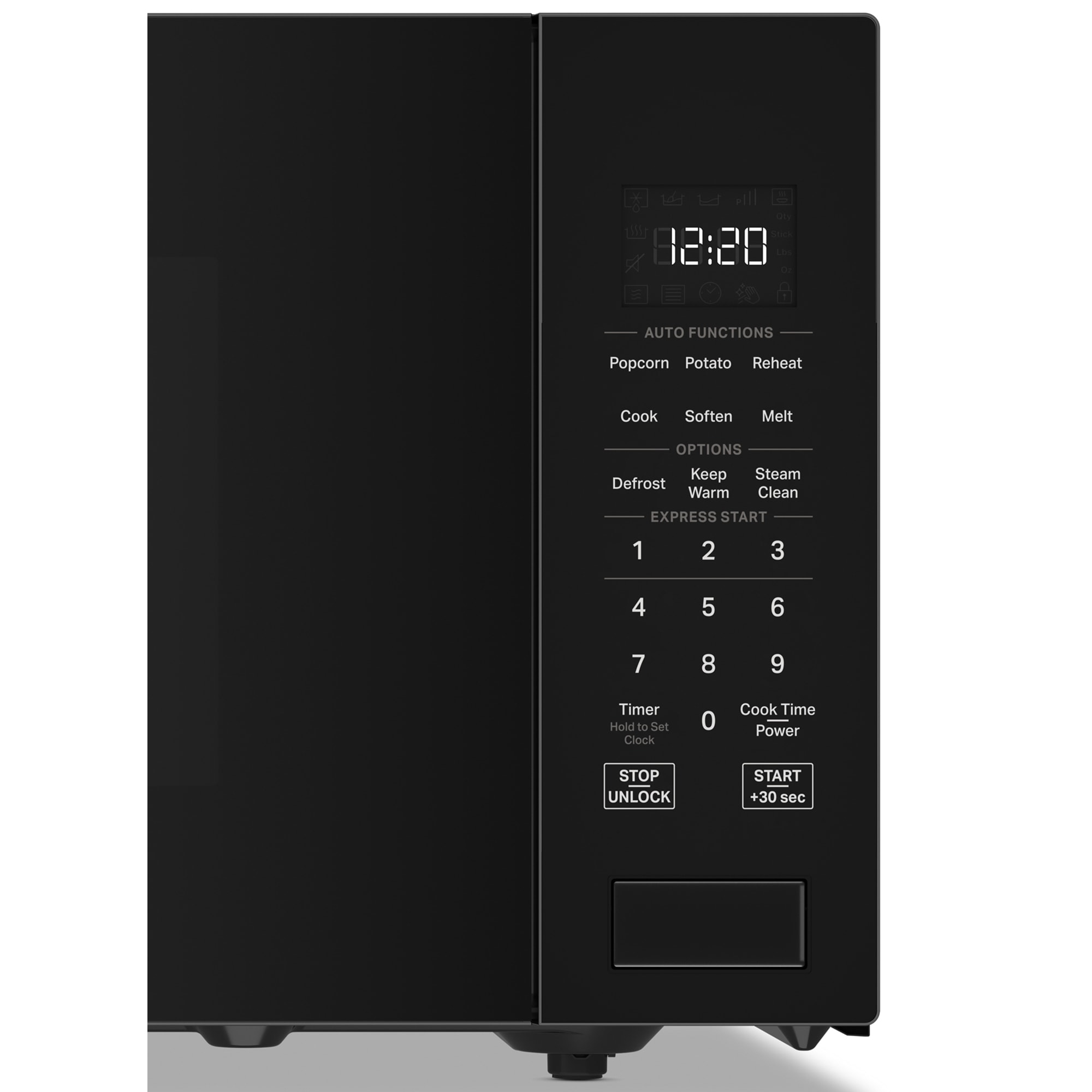 Whirlpool 22 in. 1.6 cu. ft. 1200W Countertop Microwave with Sensor Cooking - Black, Black, hires