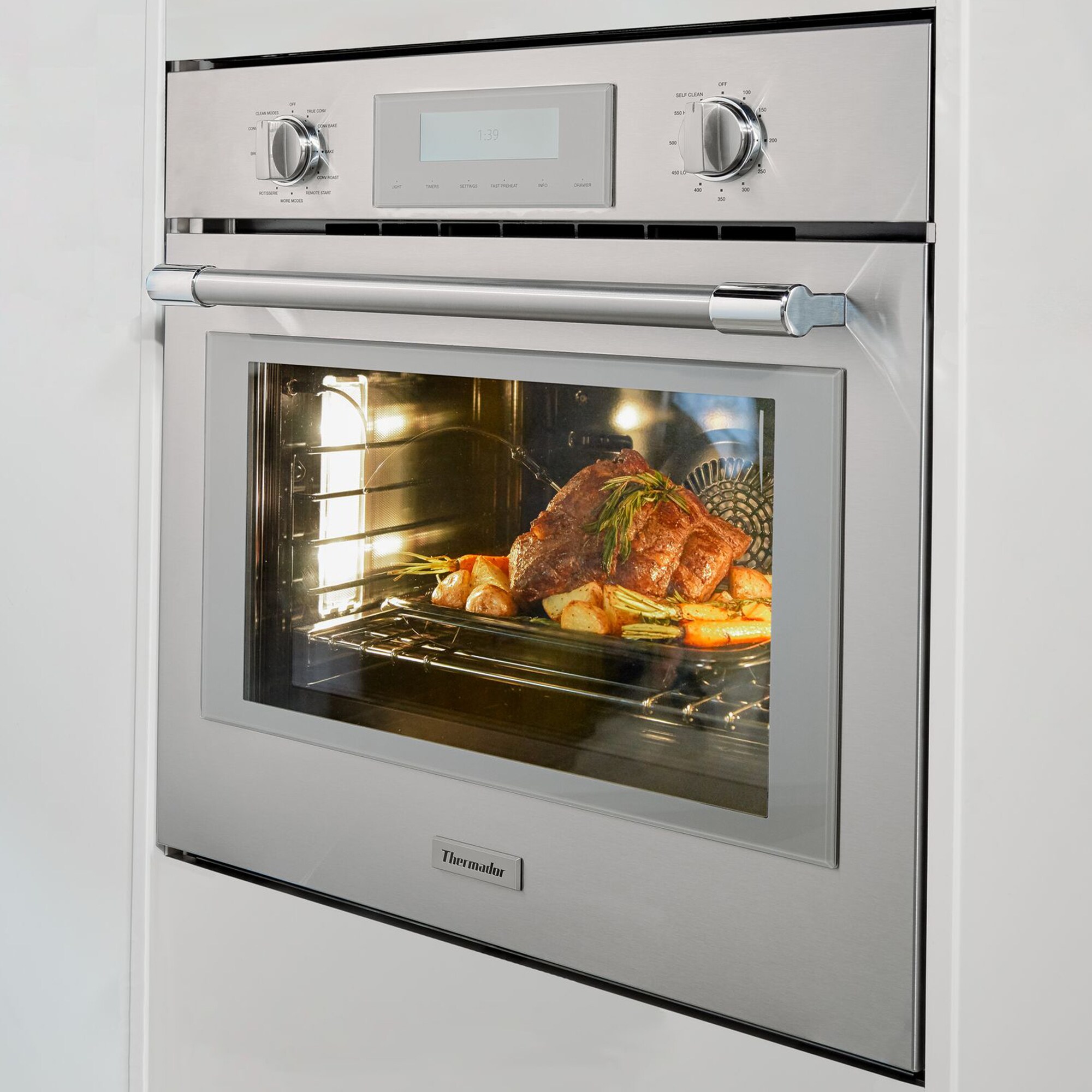 Thermador Professional Series 30 in. 4.5 cu. ft. Smart Electric Single Wall Oven with True European Convection - Stainless Steel, , hires