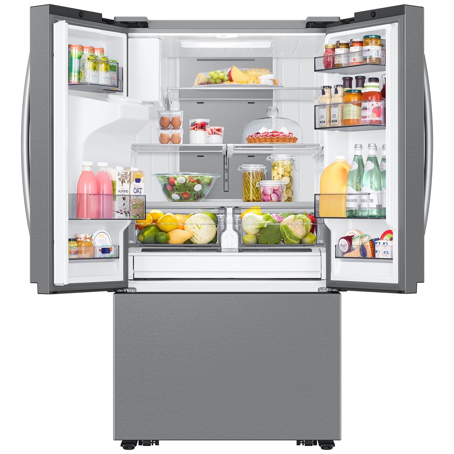 Samsung 36 in. 30.5 cu. ft. Smart French Door Refrigerator with Ice & Water Dispenser - Fingerprint Resistant Stainless, Fingerprint Resistant Stainless, hires