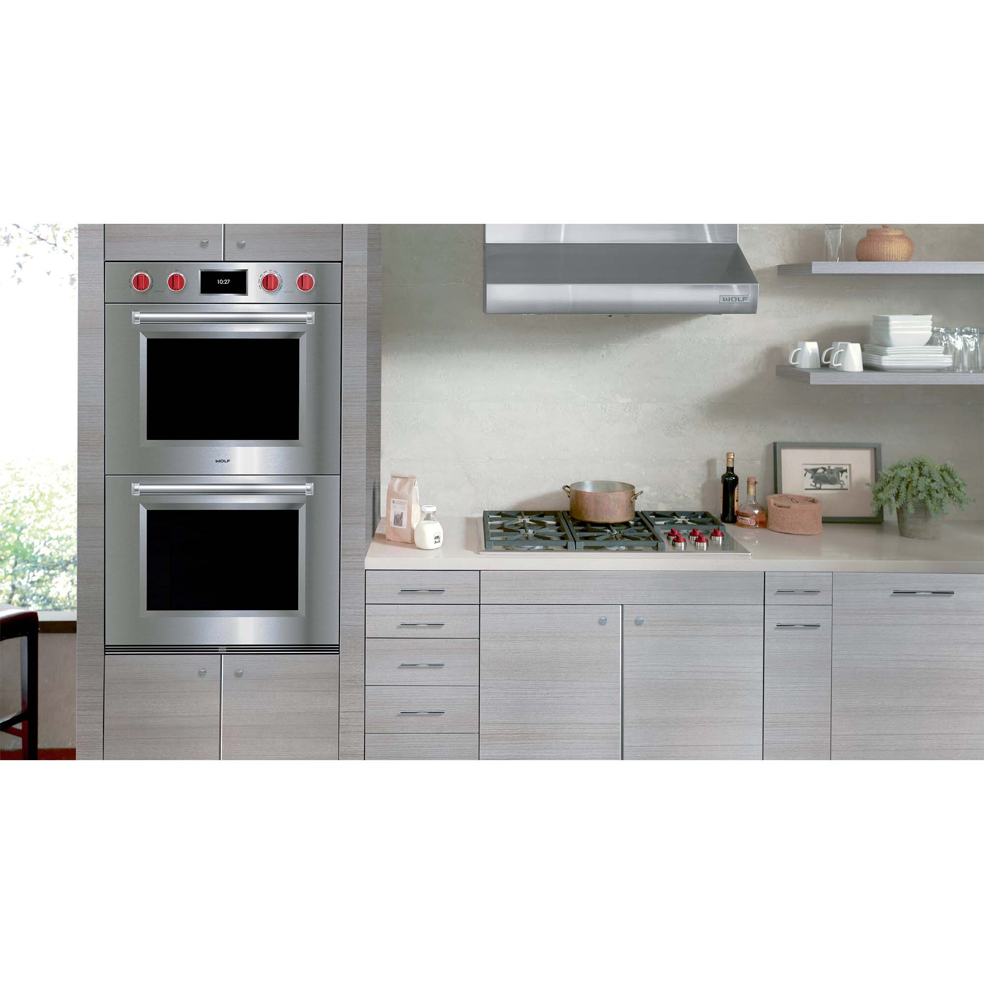 Wolf 36 in. Convertible Canopy Pro Style Style Range Hood with 2 LED Lights - Stainless Steel, , hires