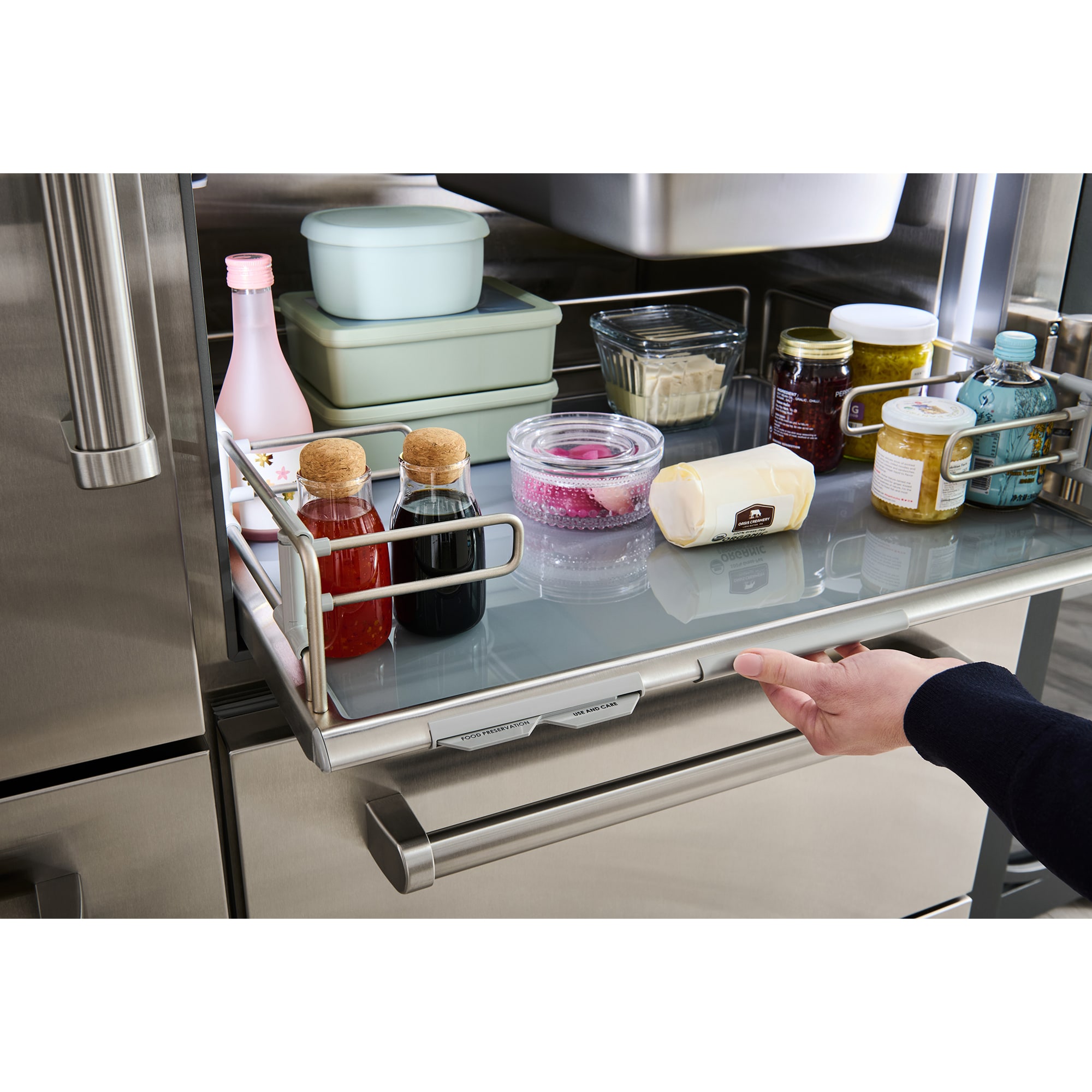 Sub-Zero Pro 48 in. 30.4 cu. ft. Built-In Smart Counter Depth 6-Door Side-by-Side Refrigerator with Glass Door & Ice Maker - Stainless Steel, , hires