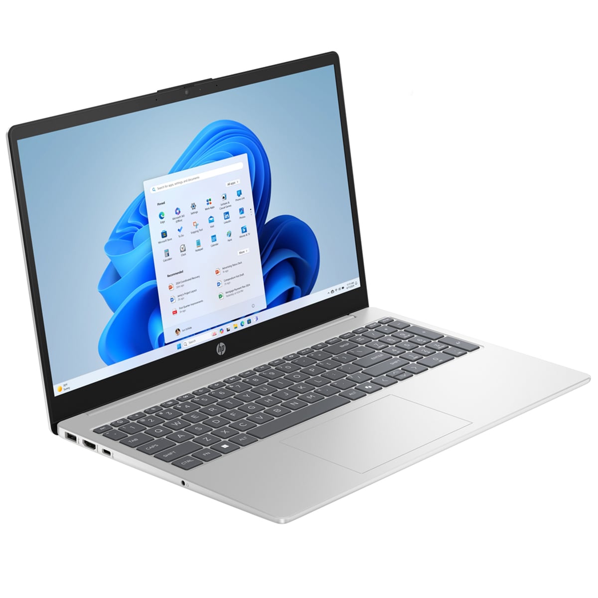 HP 16 in. Touch Screen Notebook with Copilot, Intel Core Ultra 7 255U, 12-Core CPU, Intel GPU, 16 GB RAM, 512 GB SSD, up to 9.75 Hrs. of Battery Life & Windows 11 Home - Natural Silver, , hires