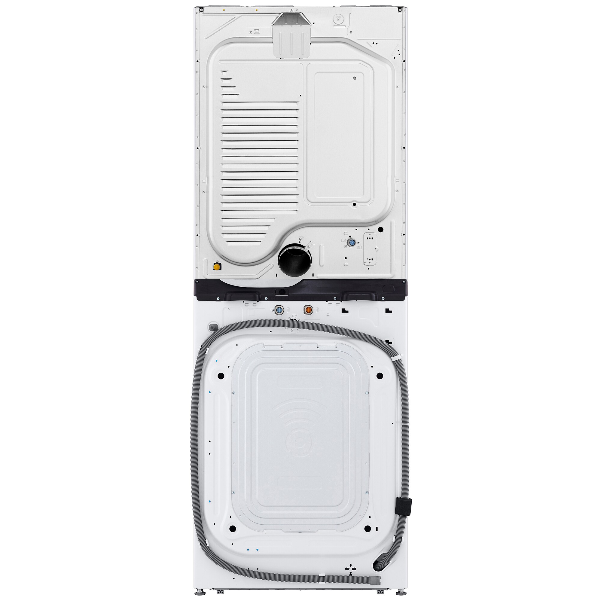 LG 27 in. 5.0 cu. ft. Smart Gas Front Load WashTower with AI Sensor Dry, TurboSteam, Allergiene Cycle, ezDispense, AI DD 2.0 Advanced Washing, Sensor Dry, Sanitize & Steam Cycle - Essence White, Essence White, hires