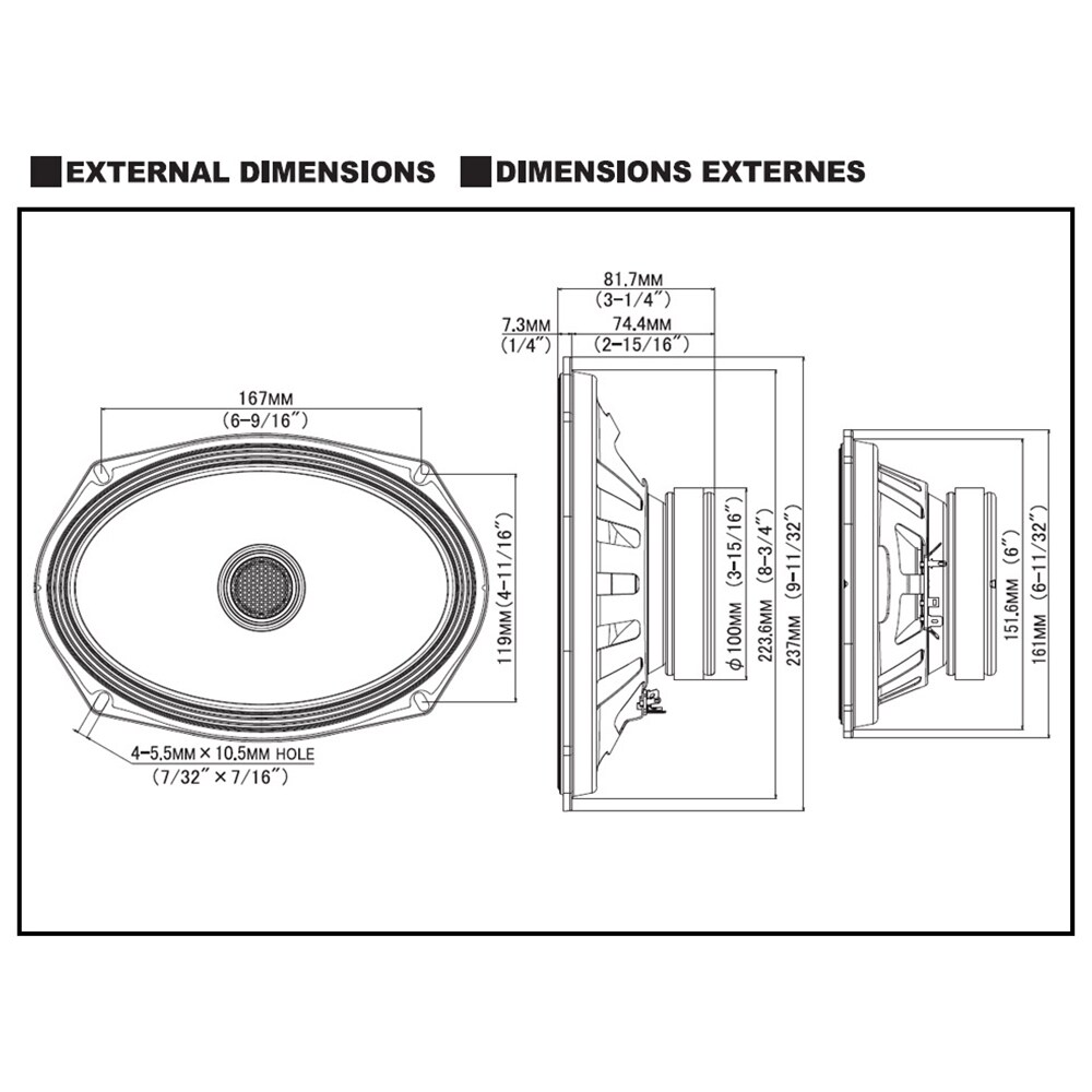 Alpine Next-Generation S-Series 6x9" Coaxial 2-Way Car Speaker Set, , hires