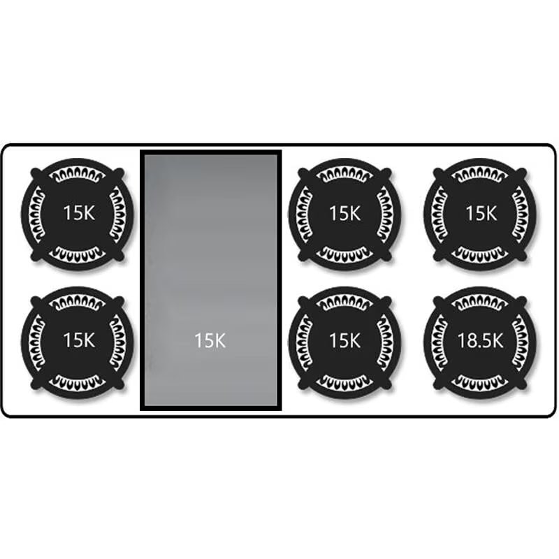 Viking 5 Series 48 in. 6.1 cu. ft. Standard Convection Double Oven Gas Range with 6 Sealed Burners & Griddle - Cast Black, Cast Black, hires