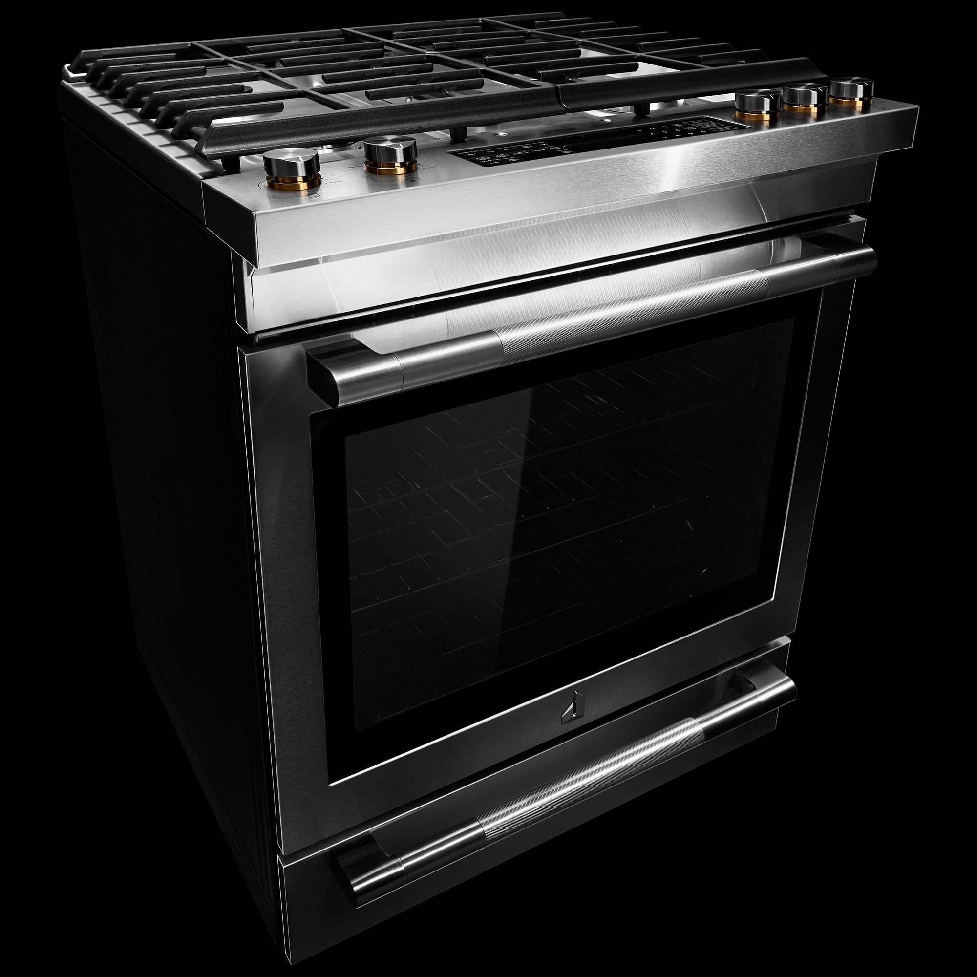 JennAir Rise Series 30 in. 6.4 cu. ft. Air Fry True European Convection Slide-In Gas Range with 5 Sealed Burners - Stainless Steel, , hires