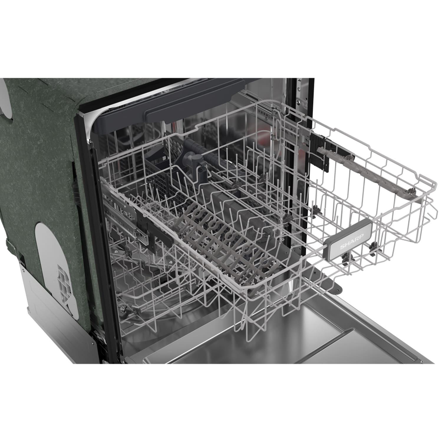 Sharp 24 in. Top Control Smart Dishwasher with 42 dBa Sound Level & 3rd-Rack - Stainless Steel, , hires