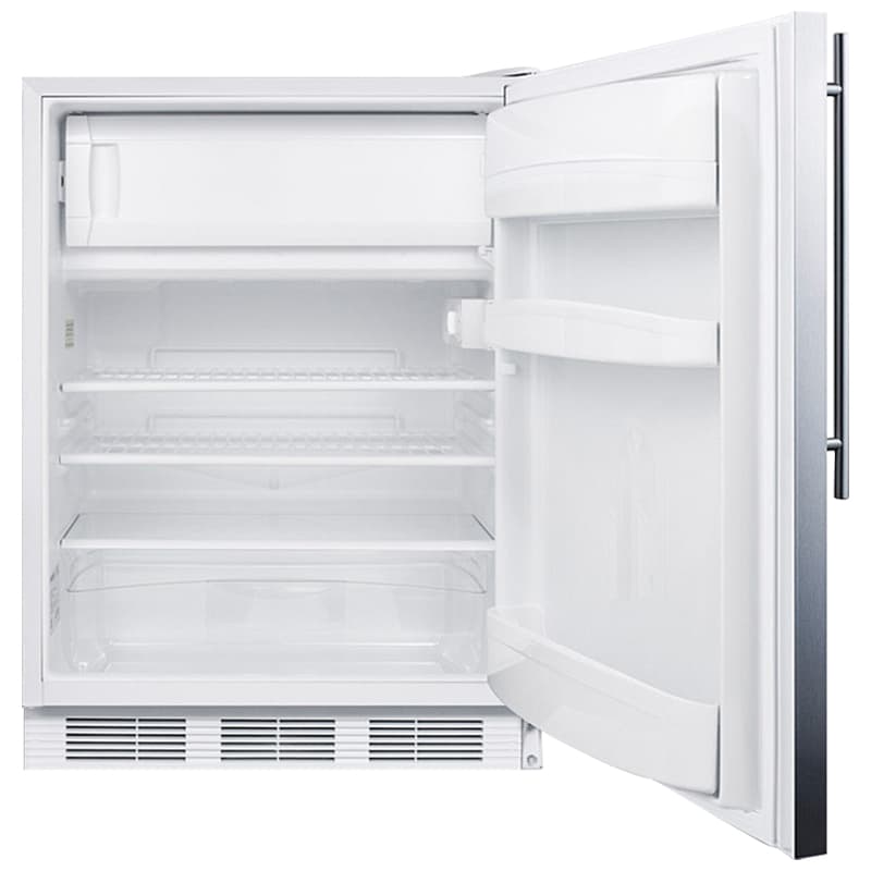 Summit 24 in. 5.1 cu. ft. ADA Compliant Undercounter Refrigerator with Professional Handle & Factory Installed Lock - Stainless Steel, , hires