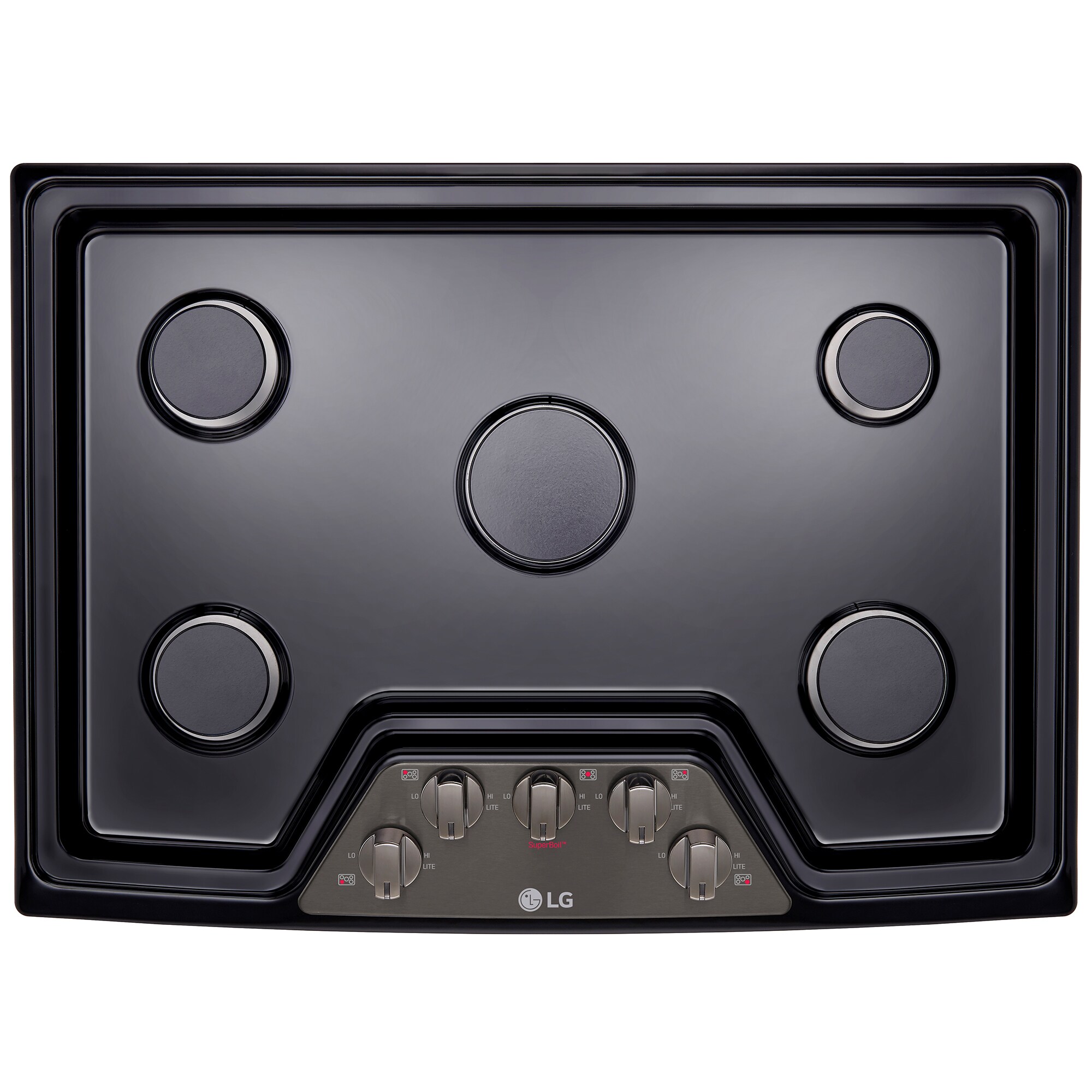 LG 30" Gas Cooktop with 5 Sealed Burners Black Stainless Steel P.C