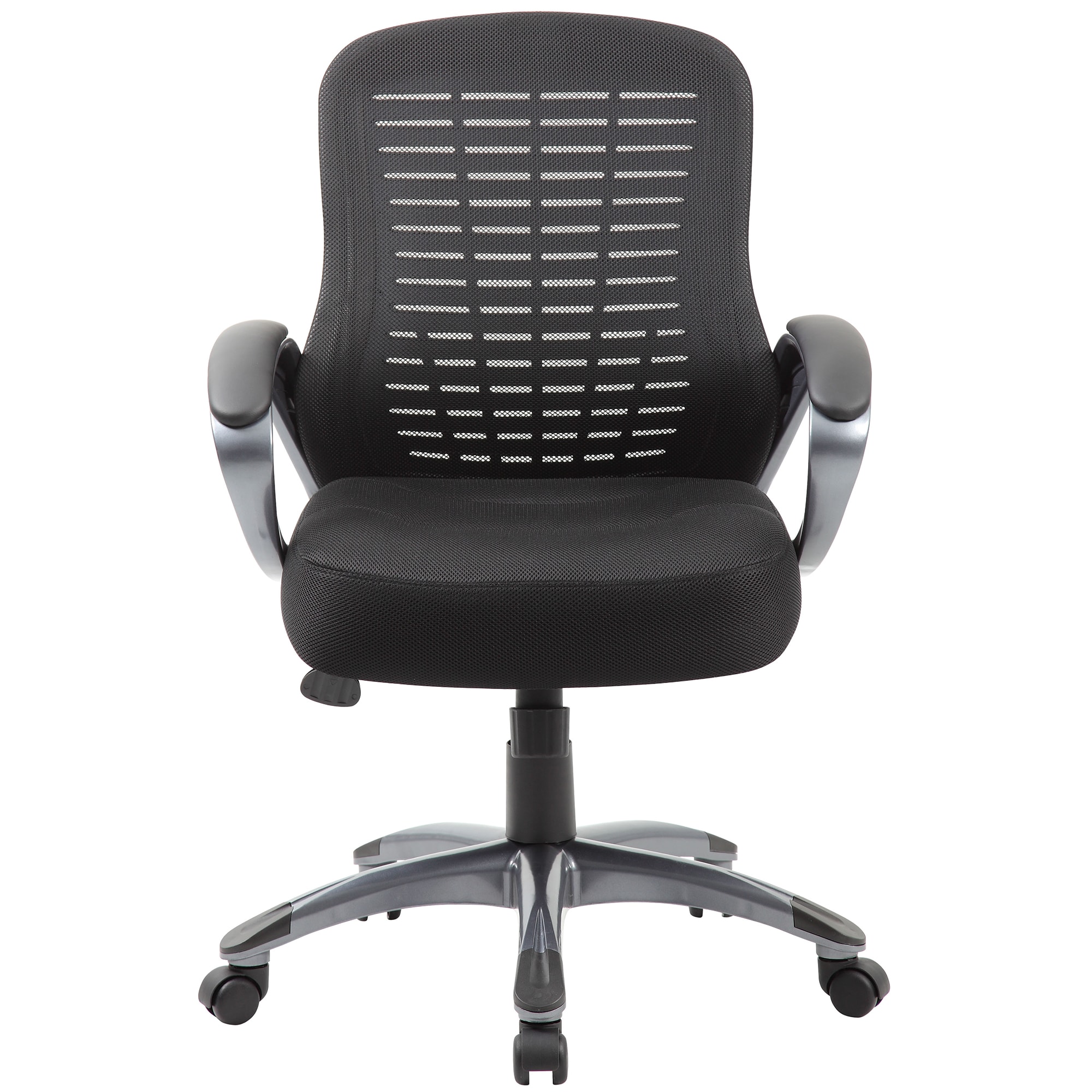 Boss Ribbed High Back Mesh Chair - Black, , hires