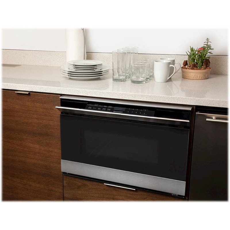 Sharp 24 in. 1.2 cu. ft. 950W Smart Drawer Microwave with Sensor Cooking - Stainless Steel, , hires