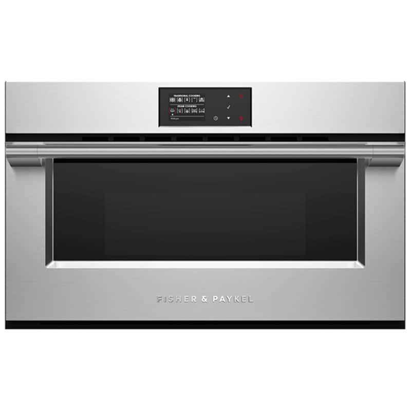 Fisher & Paykel Series 9 30 in. 1.3 cu. ft. Steam Electric Single Wall Oven with True European Convection - Stainless Steel, , hires