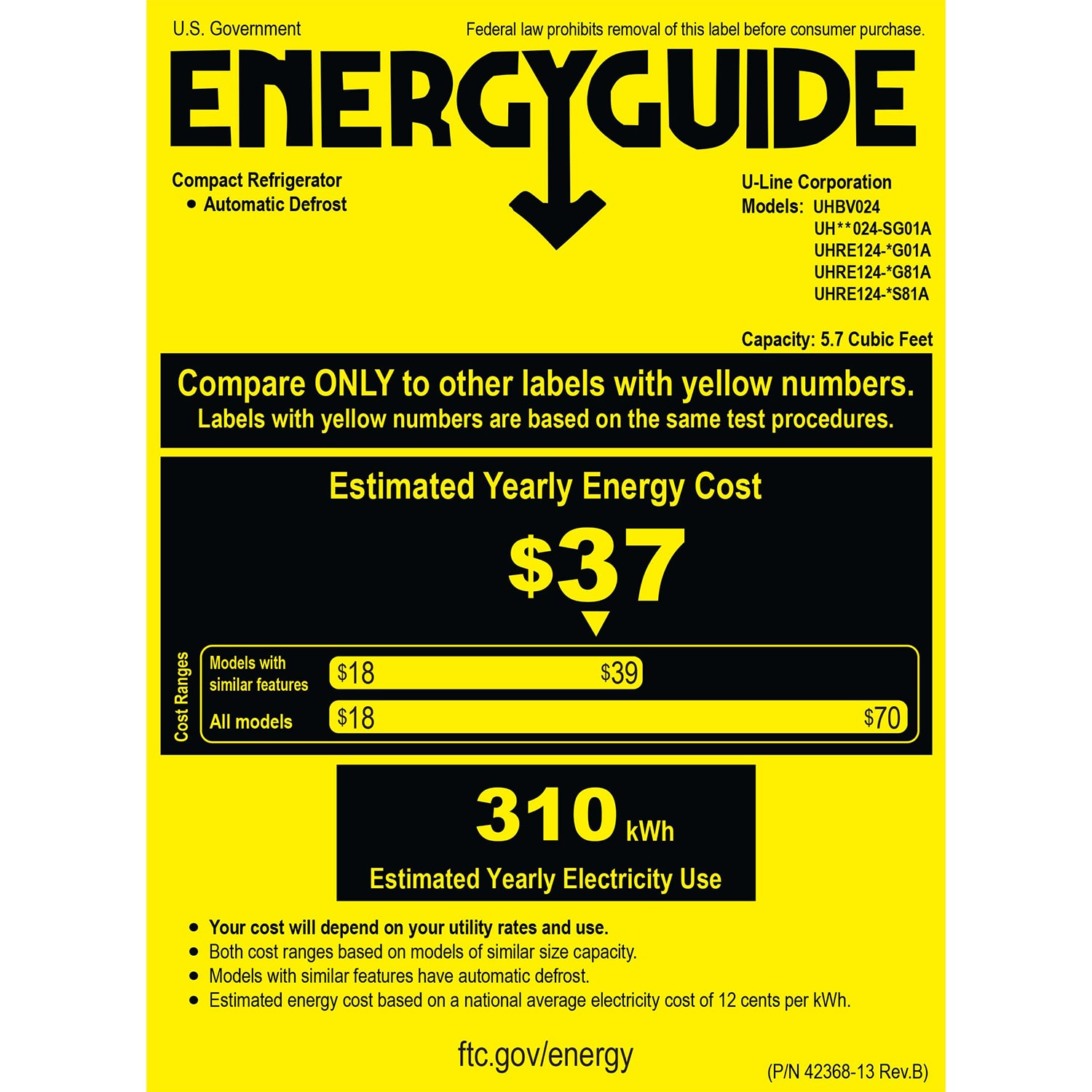 U-Line 1 Class 24 in. 5.7 cu. ft. Undercounter Refrigerator - Stainless Steel, , hires