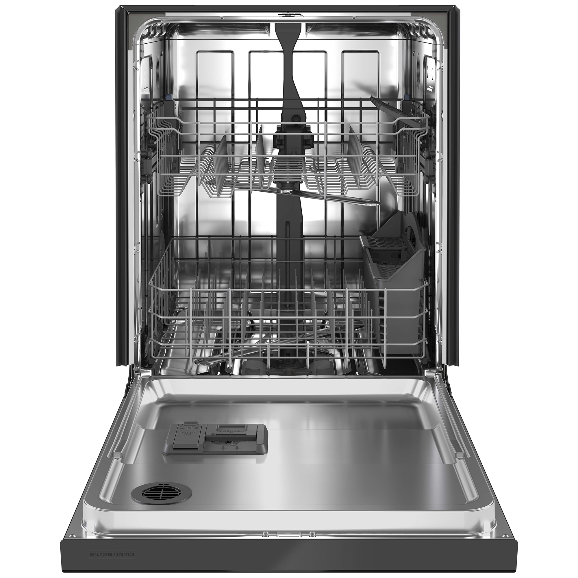 Maytag 24 in. Front Control Dishwasher with 50 dBa Sound Level & Pocket - Black, Black, hires