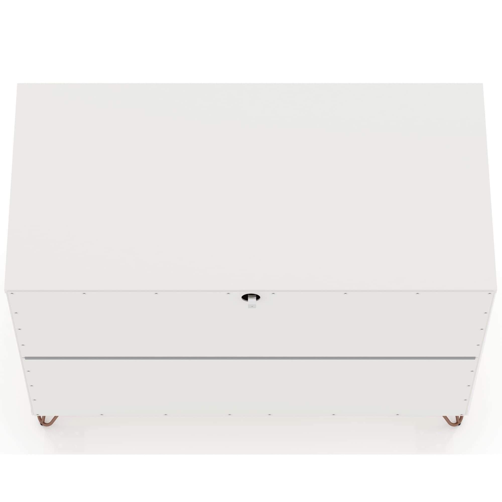 Manhattan Comfort Rockefeller Mid-Century Modern 3-Drawer Dresser - White, White, hires
