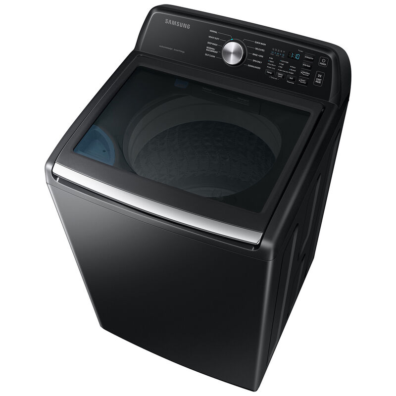 Samsung 27 in. 4.7 cu. ft. Smart Top Load Washer with Active WaterJet - Brushed Black, Brushed Black, hires