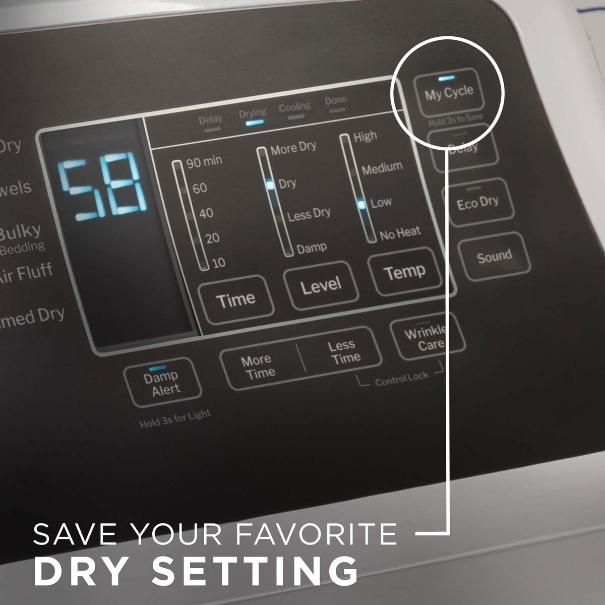 GE 27 in. 7.4 cu. ft. Electric Dryer with Up To 120 ft. Venting, Sanitize Cycle & Sensor Dry - Diamond Gray, , hires
