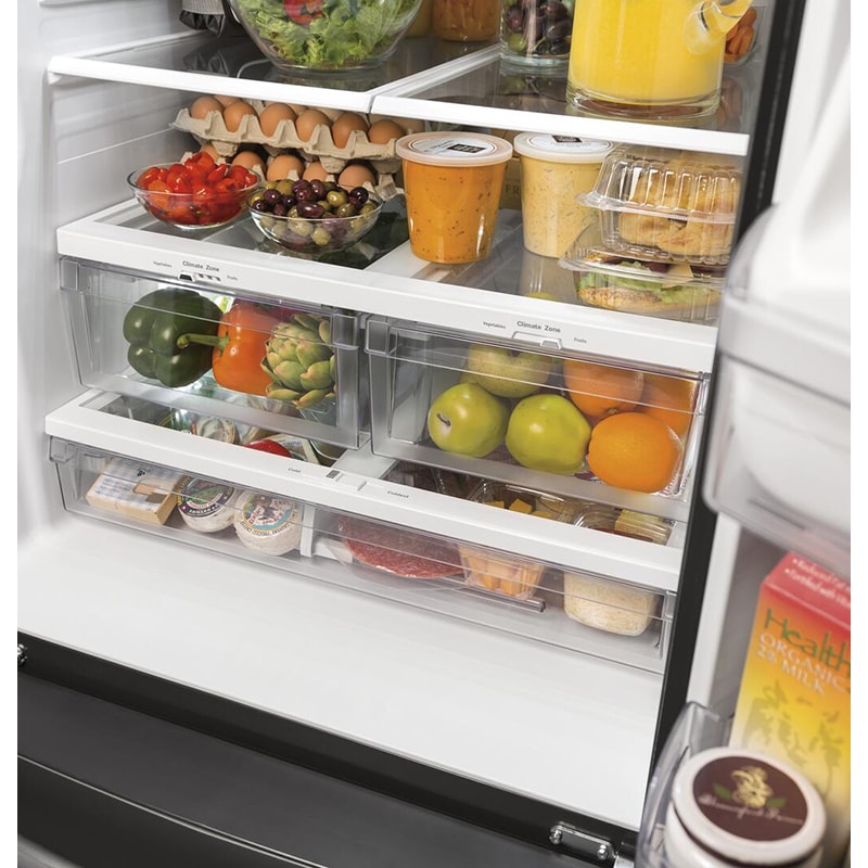 GE 33 in. 23.6 cu. ft. French Door Refrigerator with Ice & Water Dispenser - Fingerprint Resistant Stainless, Fingerprint Resistant Stainless, hires