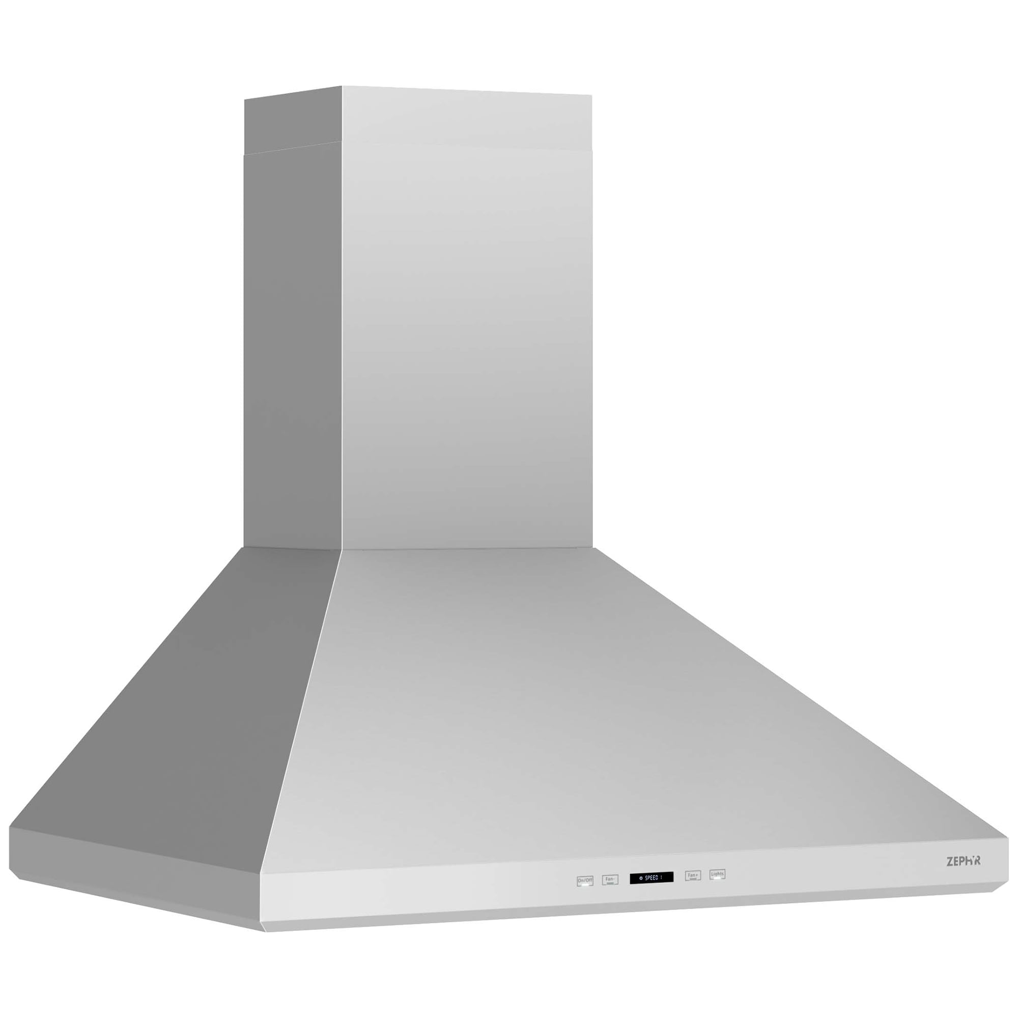 Zephyr 30 in. Chimney Style Range Hood with 5 Speed Settings, 650 CFM & 2 LED Lights - Stainless Steel, , hires