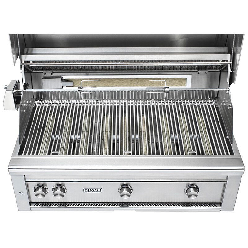 Lynx Professional 42 in. 3-Burner Natural Gas Grill with Rotisserie & Smoker Box - Stainless Steel, , hires