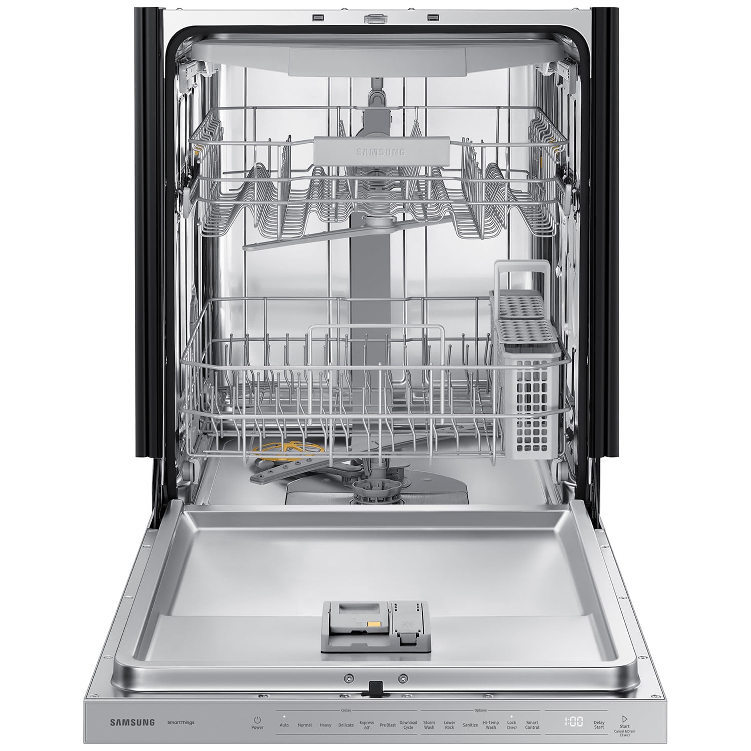 Samsung Bespoke 24 in. Top Control Smart Dishwasher with 46 dBa Sound Level, 3rd-Rack, AutoRelease & Pocket - White Glass, , hires