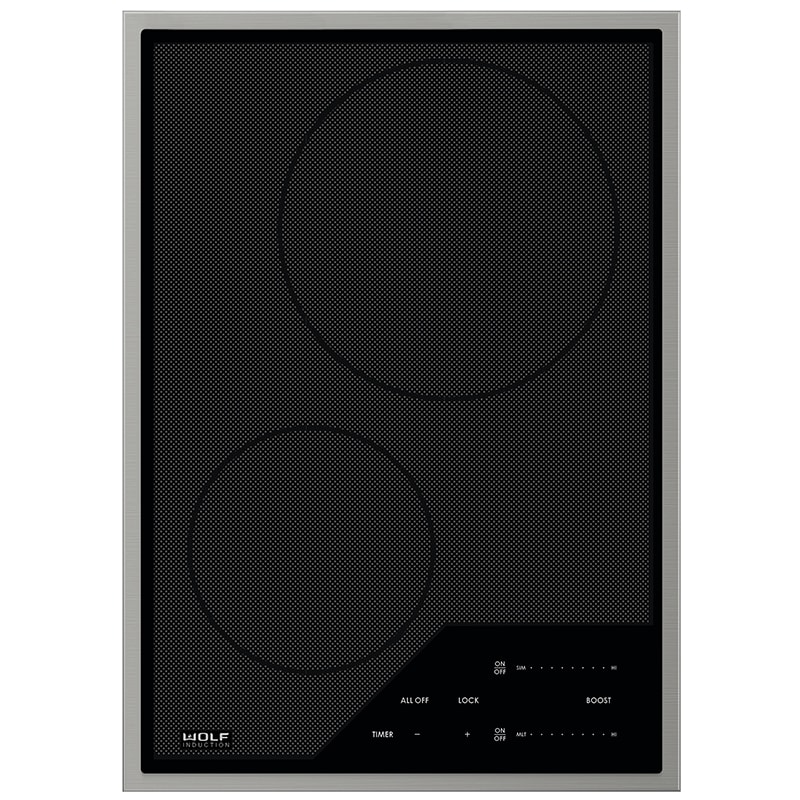 Wolf Transitional 15 in. 2-Burner Induction Cooktop with Simmer Burner & Power Burner - Stainless Steel, , hires