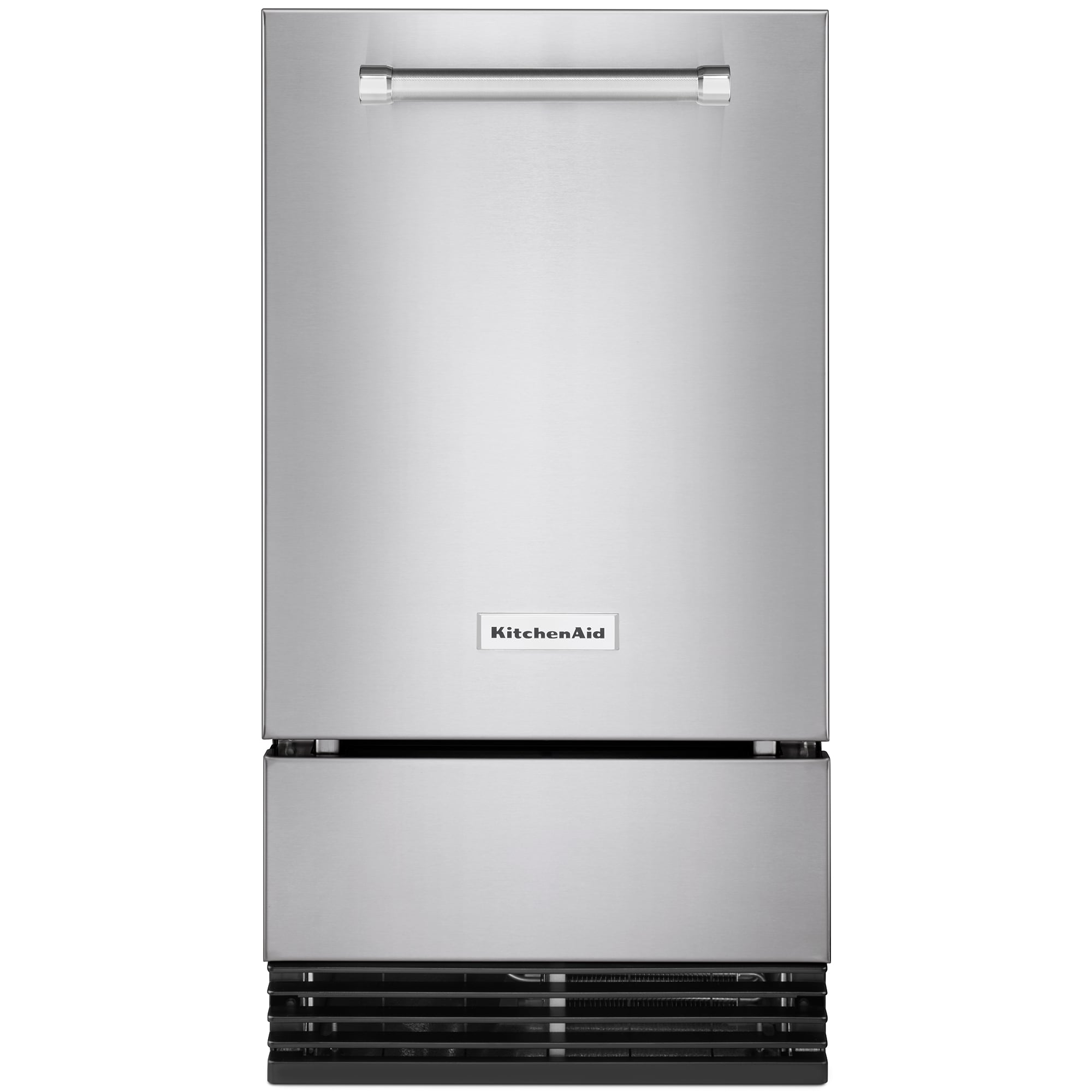 KitchenAid 18 in. Built-In Undercounter Ice Maker with 35 lb. Ice Storage, Auto-Defrost & Digital Control - Stainless Steel with PrintShield Finish, , hires
