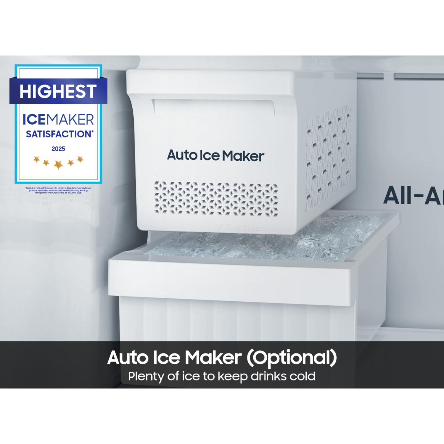 Samsung 28 in. 17.5 cu. ft. Smart Garage-Ready Top Freezer Refrigerator - Fingerprint Resistant Stainless Steel, , hires