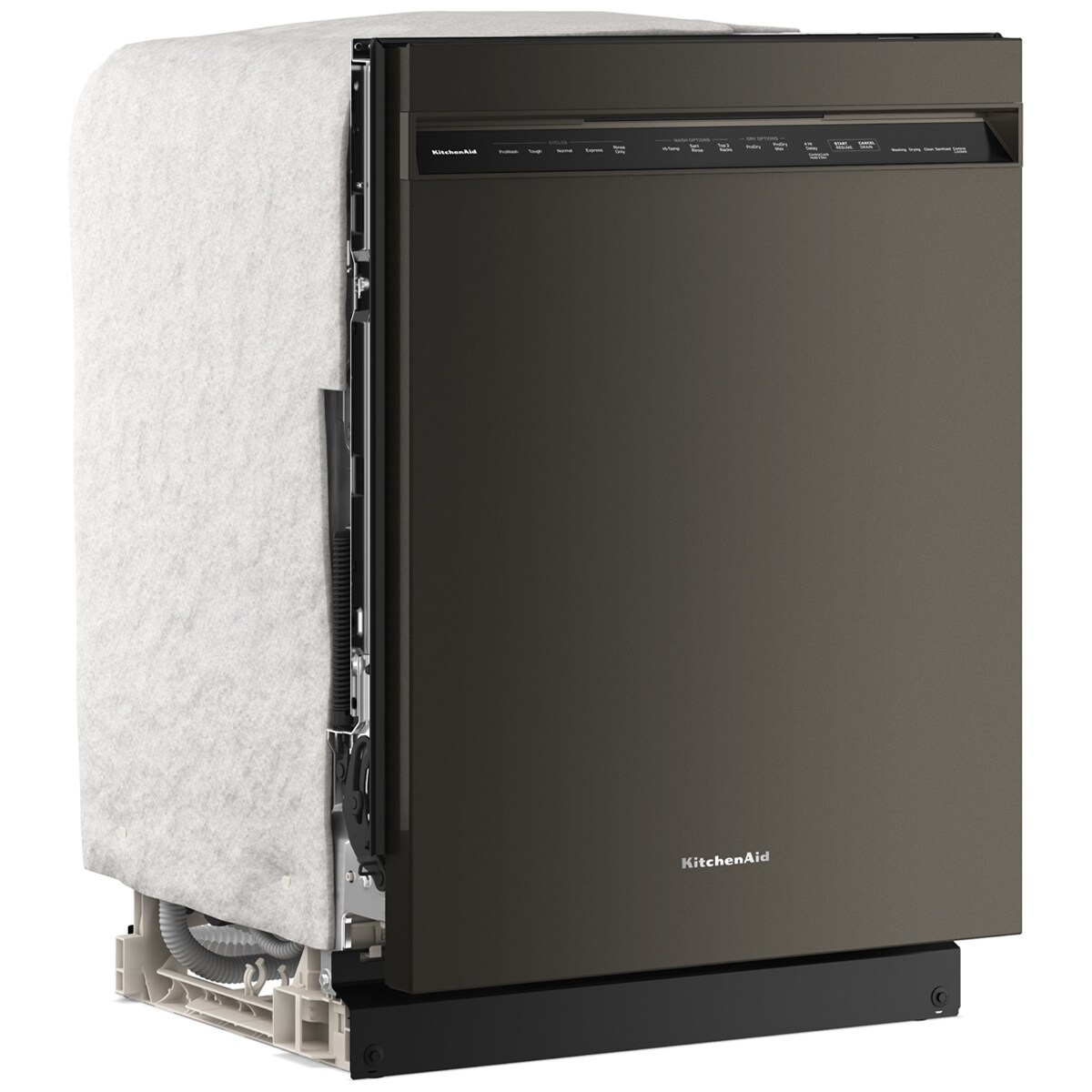 KitchenAid 24 in. Front Control Dishwasher with 41 dBA Sound Level, 3rd-Rack, ProDry System & Pocket Handle - Black Ore, , hires