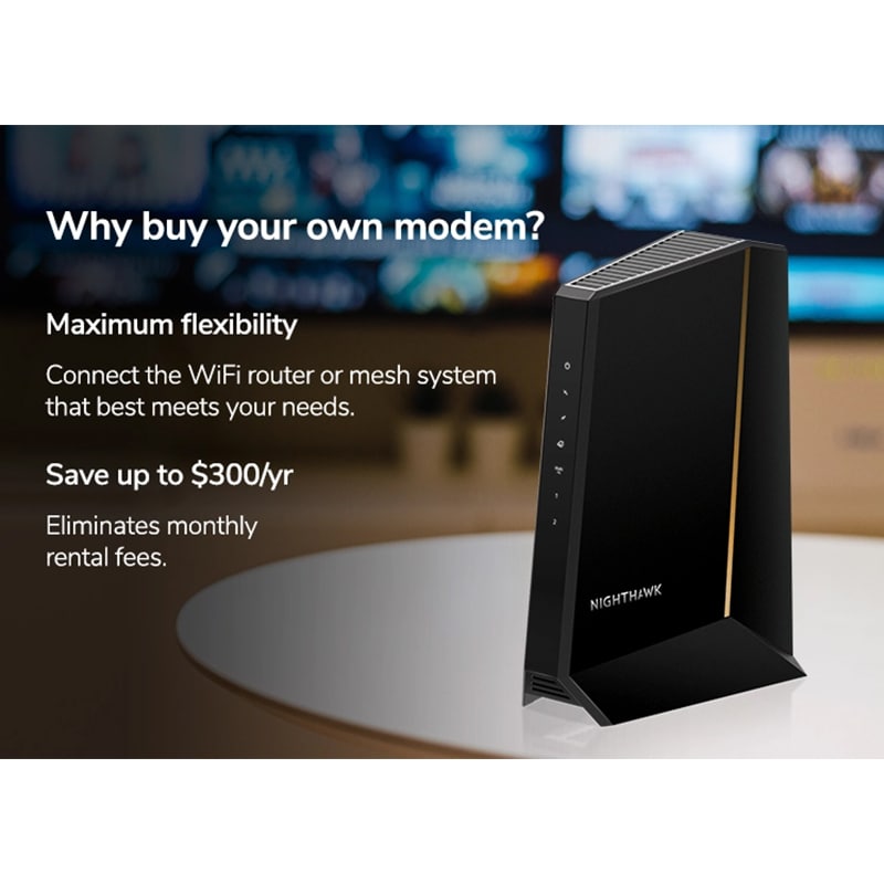 Nighthawk Mid/high-Split Multi-Gig 2.5Gbps Cable Modem, , hires