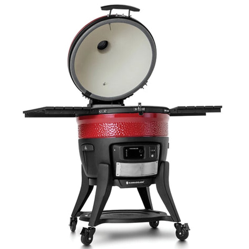 Kamado Joe Big Joe Konnected Joe Charcoal Grill & Smoker with Push-Button Ignition System - Red, , hires