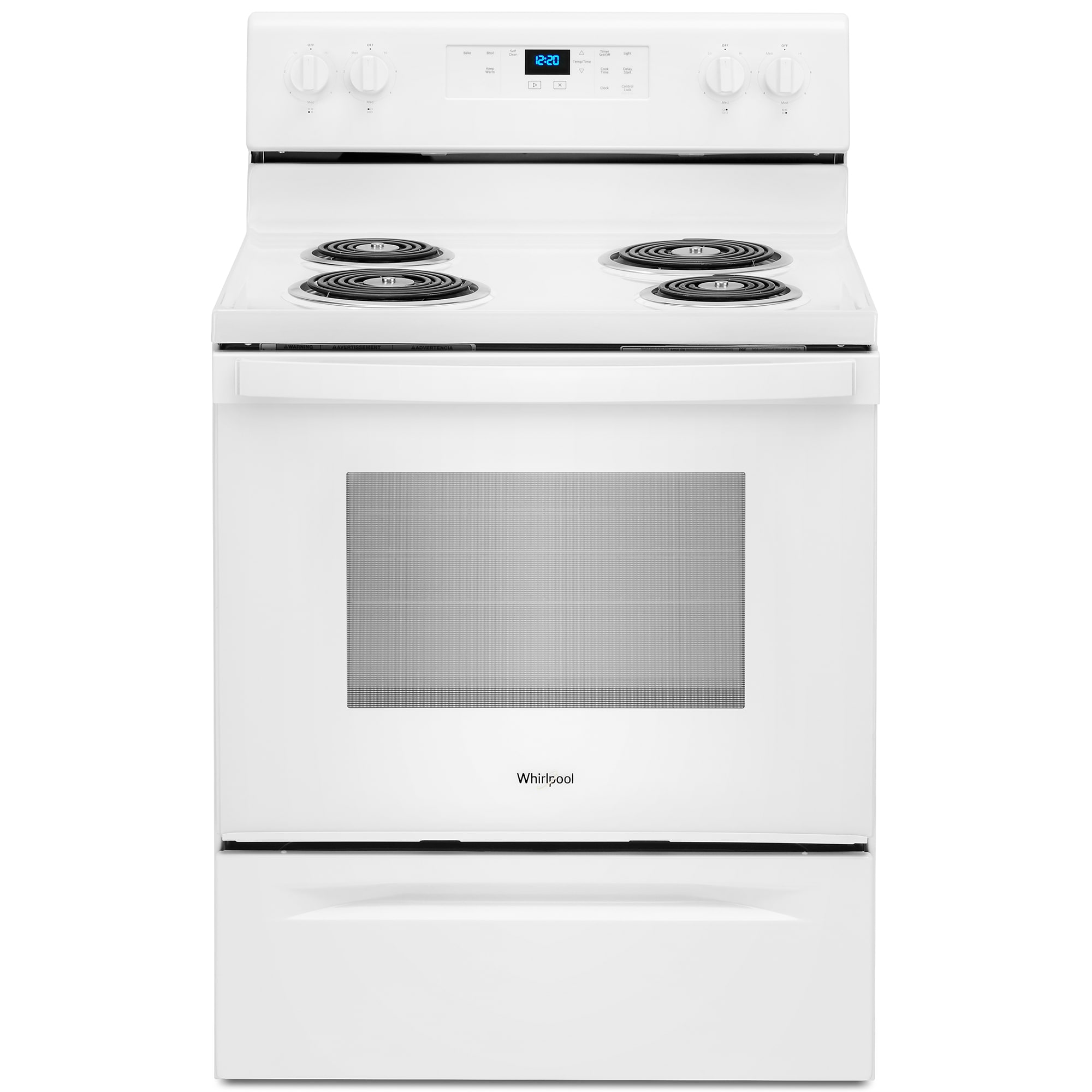Whirlpool 30 in. 4.8 cu. ft. Electric Range with Coil Burners - White, , hires