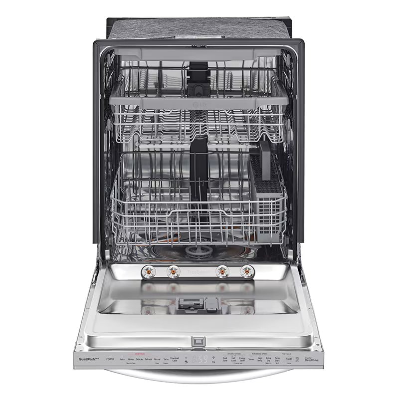 LG 24 in. Top Control Smart Dishwasher with 46 dBa Sound Level & Dynamic Dry - Stainless Steel, Stainless Steel, hires
