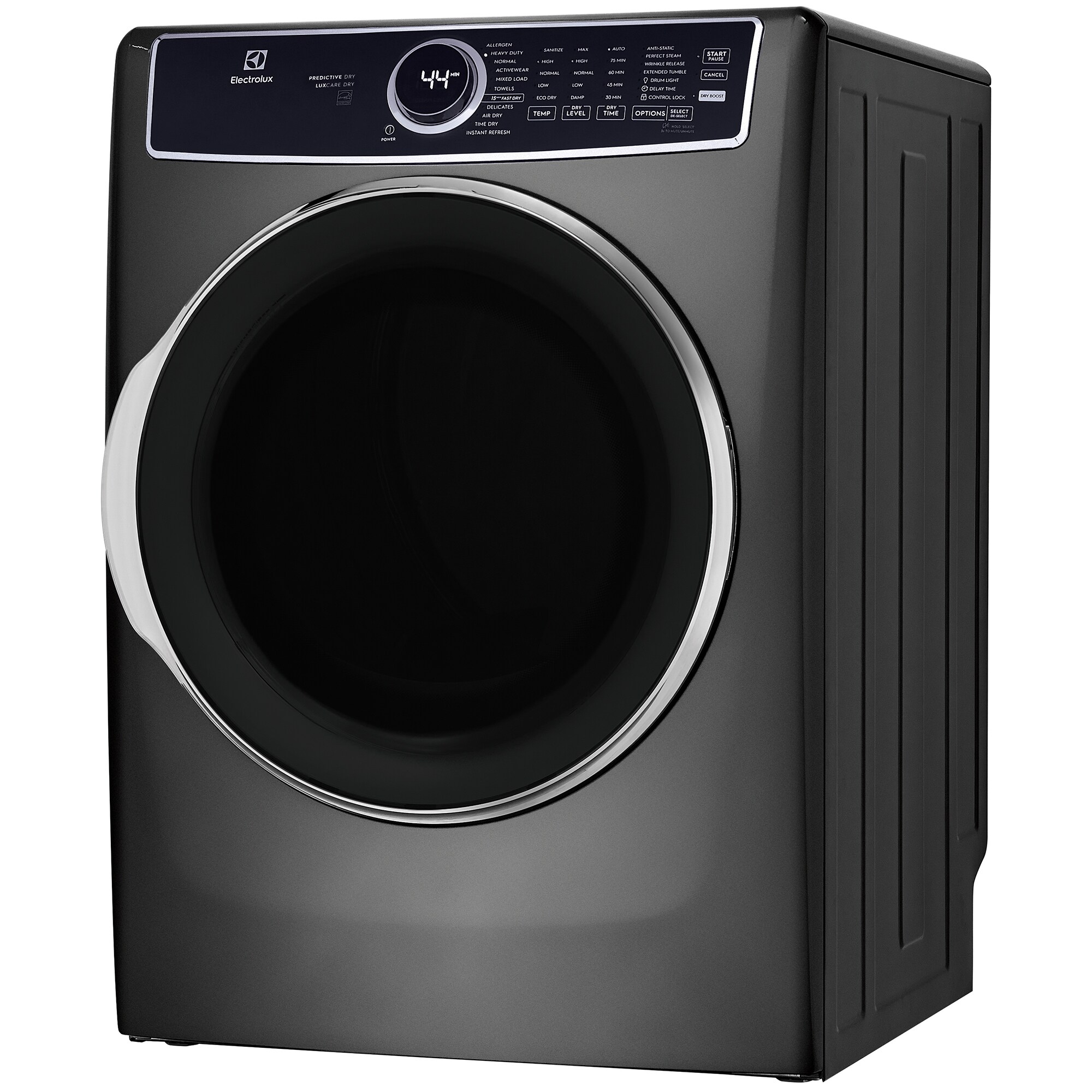 Electrolux 600 Series 27 in. 8.0 cu. ft. Stackable Gas Dryer with LuxCare Dry, Instant Refresh, Perfect Steam & Sanitize Cycle - Titanium, Titanium, hires