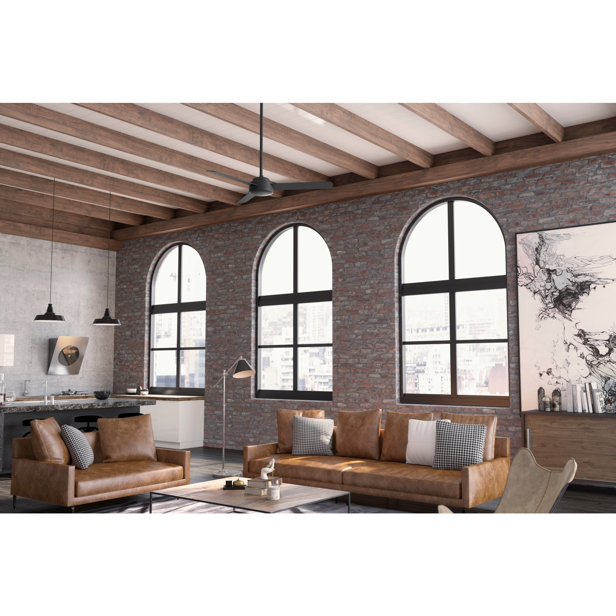 Hunter 52" Presto Ceiling Fan and Wall Control - Matte Black, Matte Black, hires