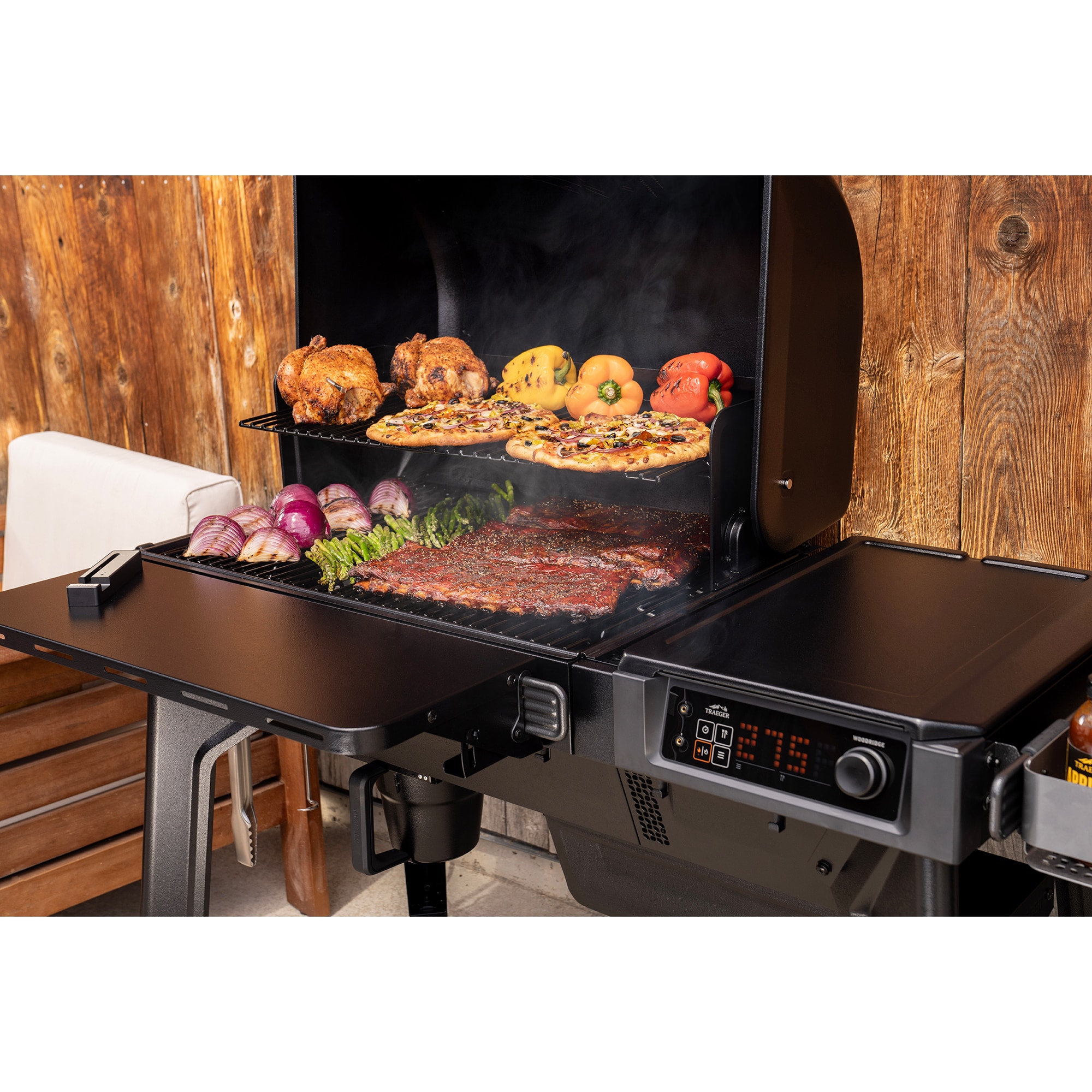 Traeger Woodridge Wood Pellets Grill - Black, , hires